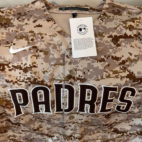 Nike San Diego Padres Baseball MLB Camo Jersey Men’s Sz: L - Picture 2 of 6
